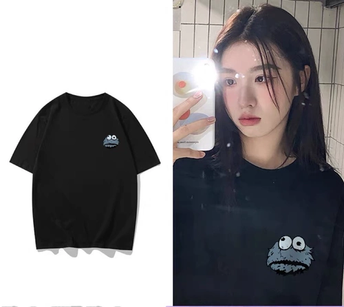 Японское кунжутное масло, черная футболка, в корейском стиле