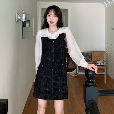 taobao agent Retro set, doll, design dress, plus size, autumn, trend of season, fitted, french style