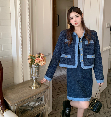 taobao agent Demi-season advanced set, plus size, french style, Chanel style, high-quality style