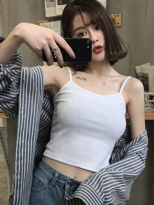 taobao agent Summer T-shirt, top with cups, long-sleeve, bra top, for plus size ladies, internet celebrity, beautiful back