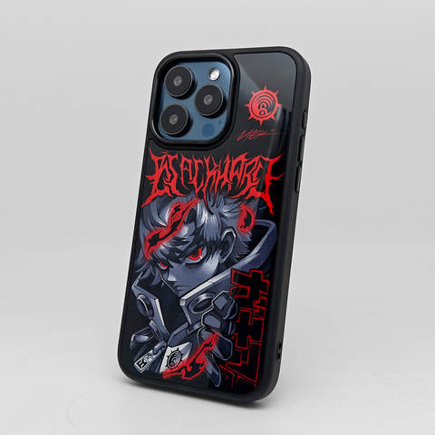 Dark Anime Red Symbol Kanji Matte Full iPhone Case