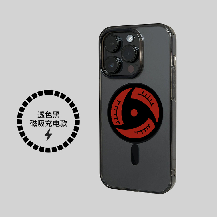 Naruto Sharingan Magnetic Grip Translucent iPhone Case