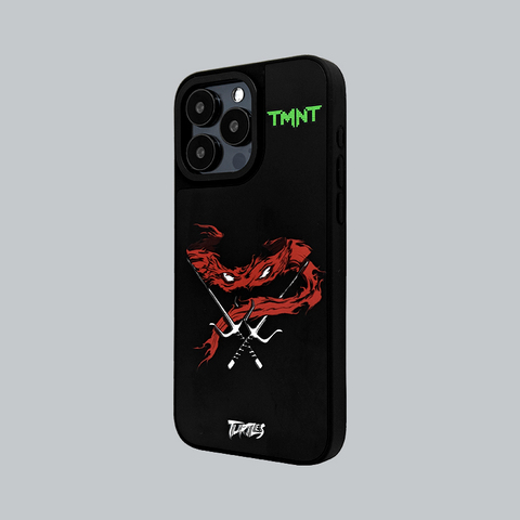 TMNT Red Raphael Ninja Turtles Matte Black MagSafe iPhone Case