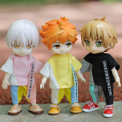 taobao agent OB11 baby clothes Obitsu11 clothes GSC Molly 8 points 12 points BJD stitching T -shirt casual set