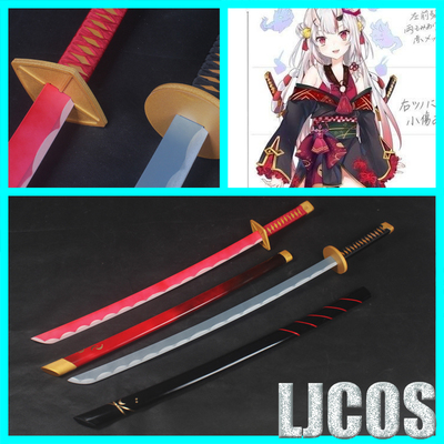 taobao agent [LJCOS] Hololive virtual VTuber Hundred Ghost Ling Tao Dao Double -knife Weapon COSPLAY props