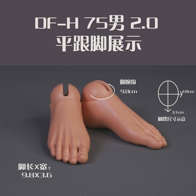 taobao agent [Accessories] DF-H 75 2.0 Special foot type high-heeled foot ballet feet non-human use 75 uncle feet