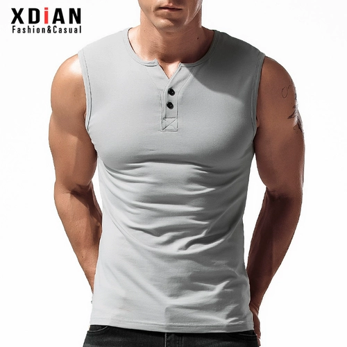 Мужской жилет, хлопковая спортивная летняя футболка без рукавов, в обтяжку, облегающий крой