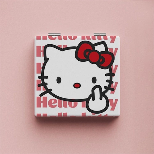 Hello Kitty, hello kitty, милое складное двусторонное портативное зеркало для школьников