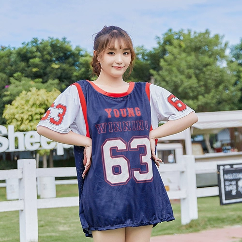 Купальник, коллекция 2022, большой размер, по фигуре, свободный крой