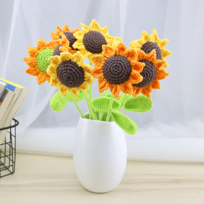 taobao agent Woven crochet, realistic materials set, sunflower, Birthday gift
