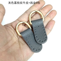 Серый личиц с узором кожа кожаный золото D Buckle 2