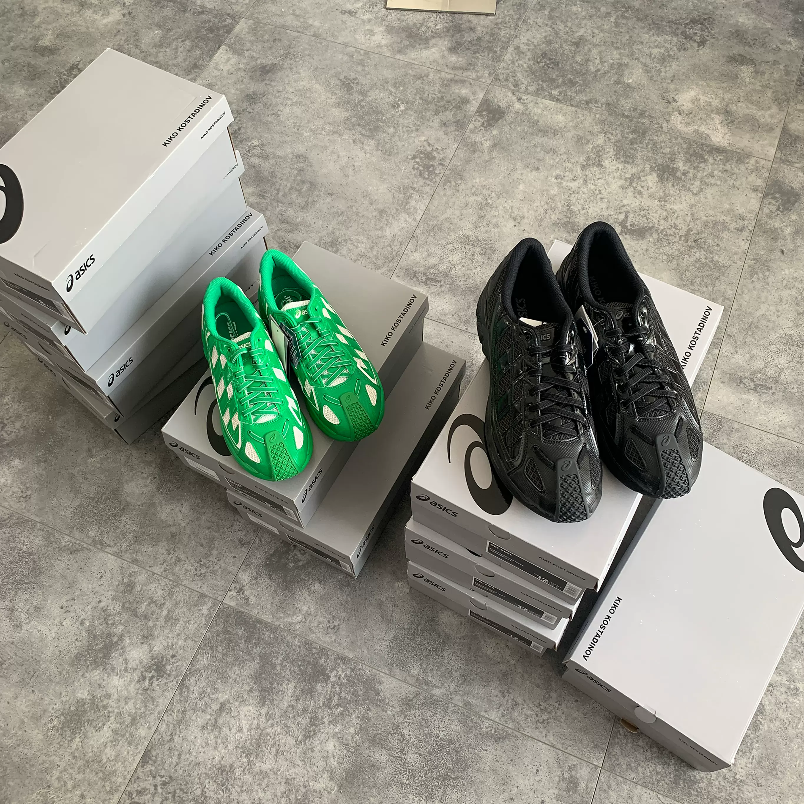 KIKO KOSTADINOV ASICS GEL-KIRIL 白绿色格子休闲跑鞋-Taobao