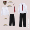 男白长袖+黑长裤+酒红色领带