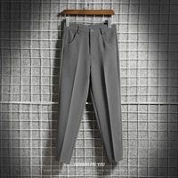 Темно -серые укороченные брюки K1