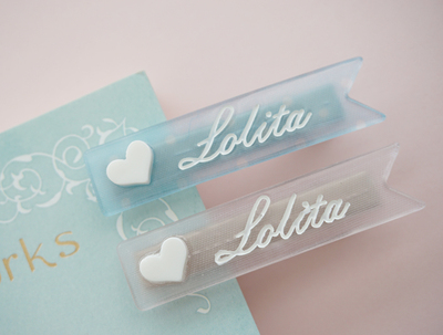 taobao agent [Spot] [Three pieces of free shipping] Original design lolita label personality cute hair clip duckbill clamp