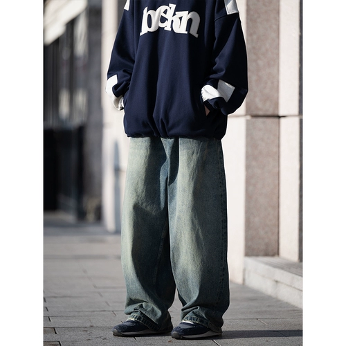 BELLKENIDEA Рабочие джинсы, свободный прямой крой