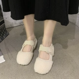 Зимняя демисезонная обувь, флисовые туфли на липучке, популярно в интернете