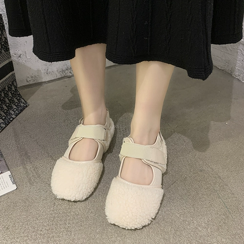 Зимняя демисезонная обувь, флисовые туфли на липучке, популярно в интернете