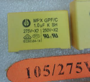 MPX GPF/C 1.0uF K SH 275V 1.2uF MEX/TENTA MKP 300VAC 40/100