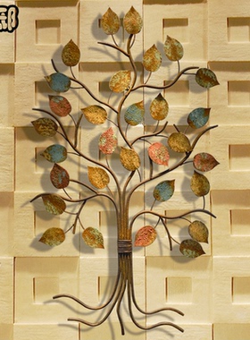 铁艺树壁饰墙饰现代简约墙壁挂件创意家居客厅墙面装饰品墙上挂饰 - 