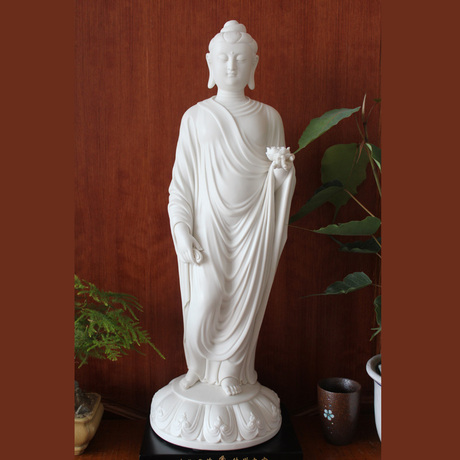 站立式佛像阿弥陀佛陶瓷白瓷客厅家居供奉大菩萨像佛堂佛龛用镇宅