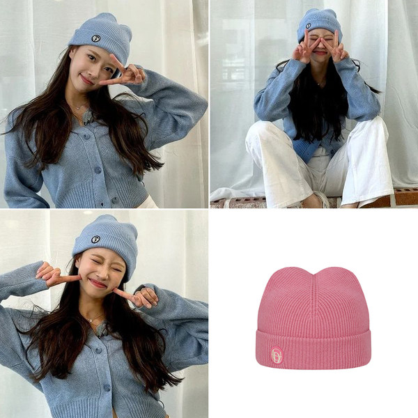 Ким Тэён Ли Ми Джу в этом же моделье ~INstudio корея debby upper модельа милый шерсть вязаная шапка