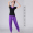 黑拼紫色短袖+紫色灯笼裤