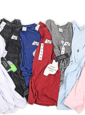 夏季欧美街头thrasher skate mag 美国正品进口酒红色圆领纯棉短t