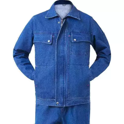 Хлопковый джинсовый износостойкий комбинезон для работы, увеличенная толщина, защита от ожогов, рабочая одежда