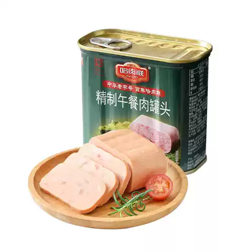 Казахстан Рафинированный обед, консервированное мясо 340 г консервированной скорости, быстрого приготовления, бурная свиная ветчина с горячим горшком