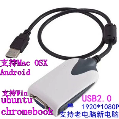 Конвертер USB-VGA 2.0 в разъем VGA DisplayLink для Chromebook и Ubuntu