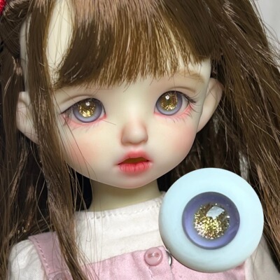 taobao agent Spot BJD glass eye bead eyes Gold 3468 points can be 12mm14mm16mm18mm small iris