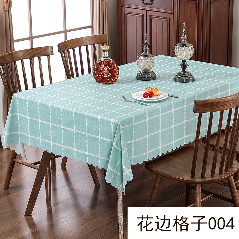 tablecloth pvc waterproof, oil-proof and scald-proof disposable coffee table table mat picnic table cloth desk ins wind student plaid cloth