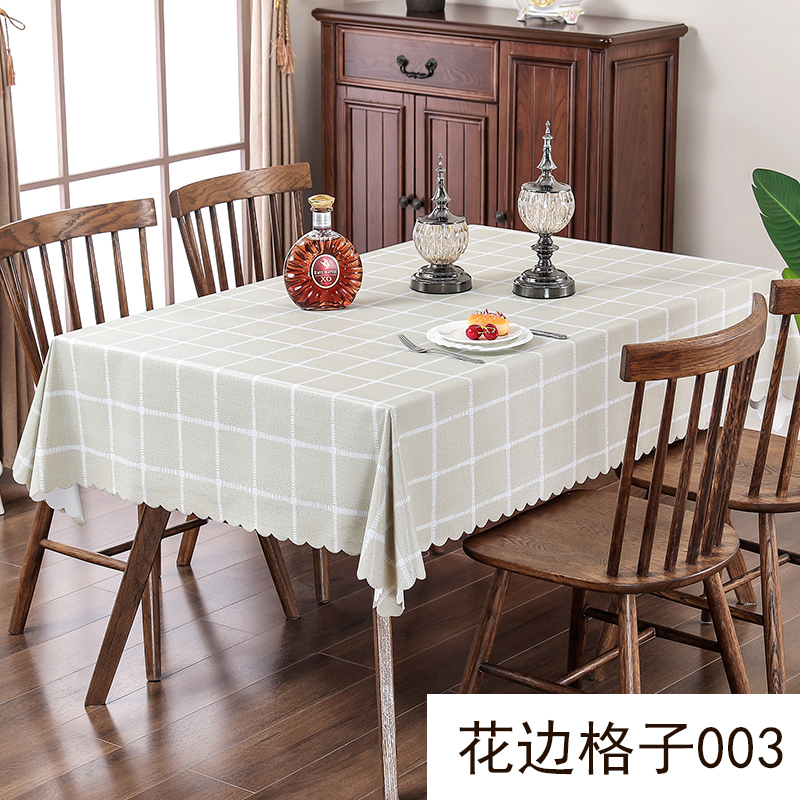 tablecloth pvc waterproof, oil-proof and scald-proof disposable coffee table table mat picnic table cloth desk ins wind student plaid cloth