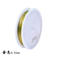 Золотая стальная проволка, шелковые нитки, 0.45mm, 20 шт