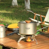 Титановый ремесленник на открытом воздухе чистого титановой пешеходной плиты Портативная кулинарная скова для пикника Упаковка для пикника, плита для кампании для кампании для пикника