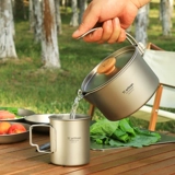 Титановый ремесленник на открытом воздухе чистого титановой пешеходной плиты Портативная кулинарная скова для пикника Упаковка для пикника, плита для кампании для кампании для пикника