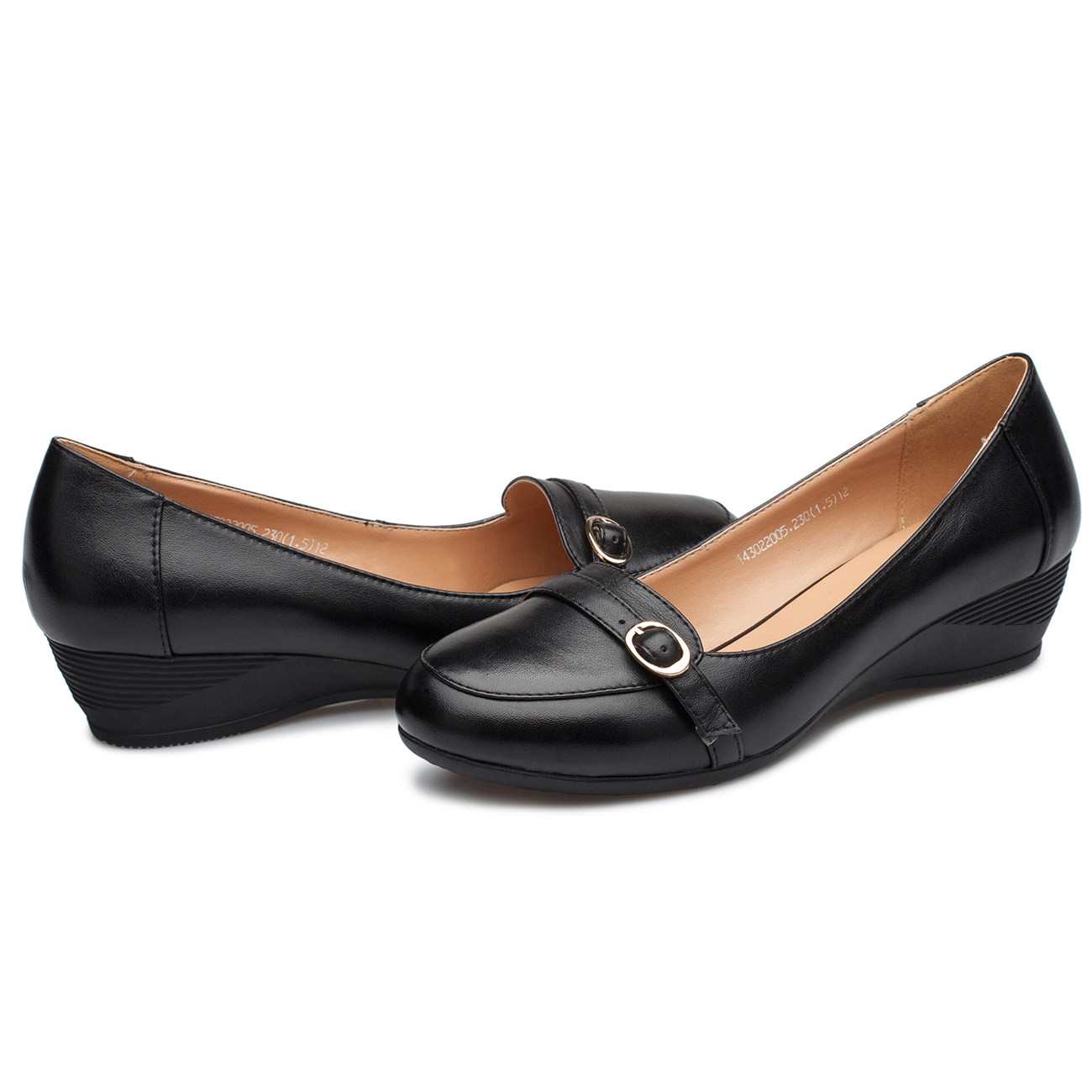 奥康女鞋 春夏新款 舒适简约2015时尚圆头女中跟牛皮中年妈妈鞋正品