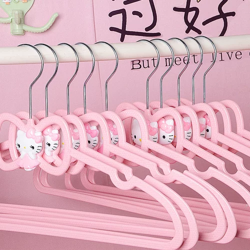 Розовая вешалка для домашнего использования, пластиковая нескользящая сушилка с бантиком для школьников