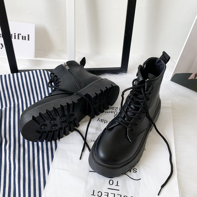 taobao agent Martens, demi-season retro universal soft train model English style, boots platform, British style