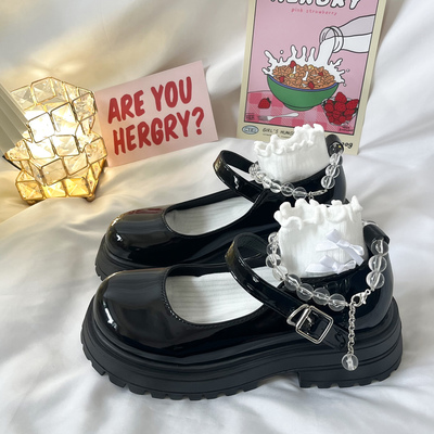 taobao agent Summer footwear, Japanese white chain platform, 2023