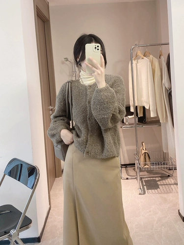 Yichic ｜ High -Luxury Circle Make ｜ Pure -Colosed Loaking Wool Sweater Jacket QA1418