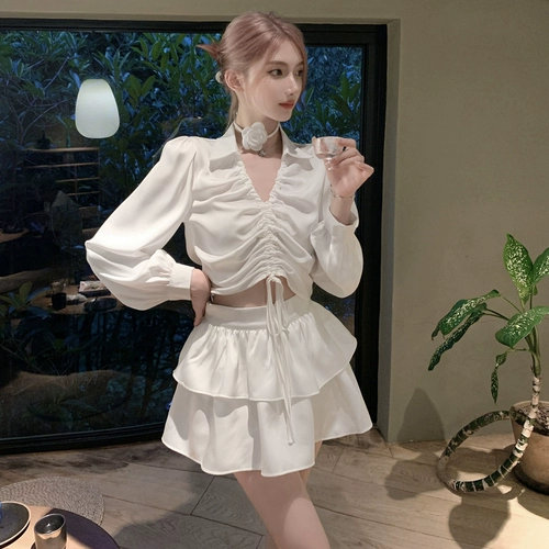 Летняя белая дизайнерская юбка, тренд сезона, подходит для подростков, А-силуэт