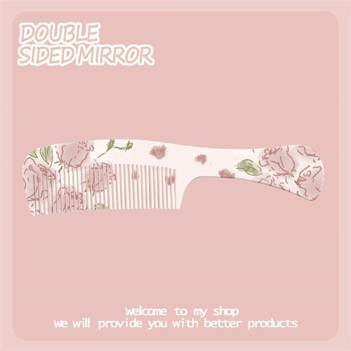 Розовая розовая цветущая анти -статическая расческа для волос домашнее расчесывание портативные женские прямые волосы с длинными волосами студент Шунфа