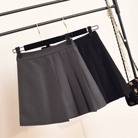 Весенняя летняя приталенная юбка в складку, короткая черная мини-юбка, коллекция 2021, А-силуэт, высокая талия