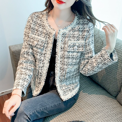 Демисезонное пальто, модная шерстяная куртка, в стиле Шанель, в корейском стиле