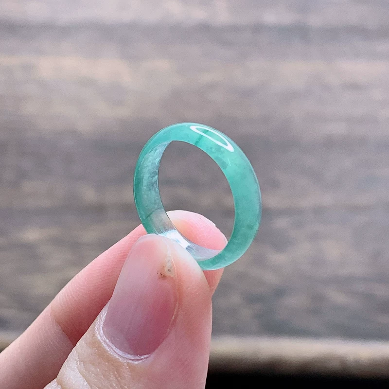 Organic replica, emerald ring jade, 8 size, ice imitation