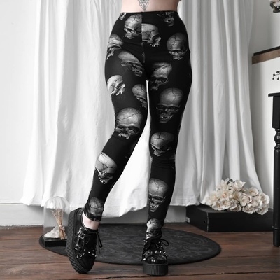 taobao agent Clear price killstar Gothic hot girl skull printing sports tight elastic big size bottom trousers