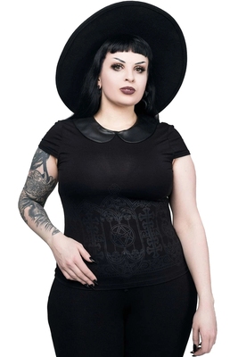 taobao agent Black mini-skirt, shirt, T-shirt, top, with short sleeve