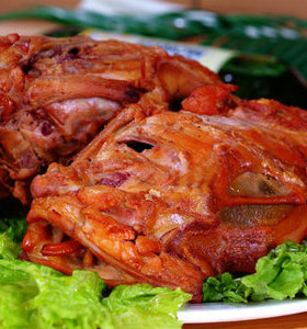 正宗哈尔滨一手店松花鸡腿熏味熟食肉类东北特产200g散装塑封特价